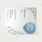 Oh Boy Baby Shower タペストリー (正面(横))