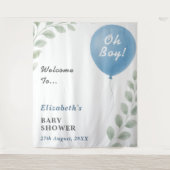 Oh Boy Baby Shower タペストリー (正面)