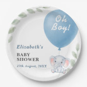 Oh Boy Baby Shower ペーパープレート (正面)