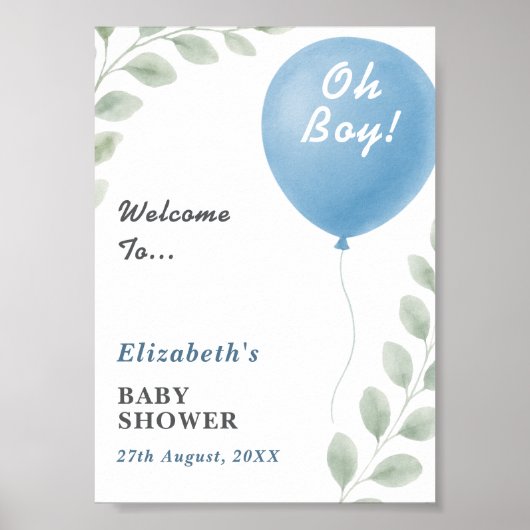 Oh Boy Baby Shower ポスター (正面)