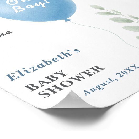 Oh Boy Baby Shower ポスター (角)