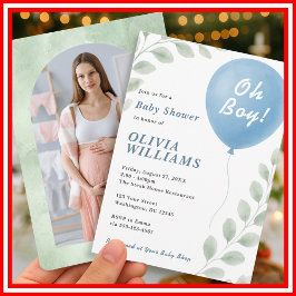 Oh Boy Baby Shower 招待状