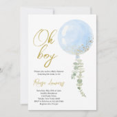 Oh Boy Baby Shower 招待状 (正面)
