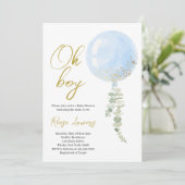 Oh Boy Baby Shower 招待状 (スタンド正面)