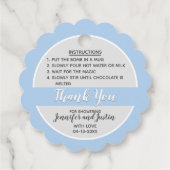 Oh Boy Baby Shower |熱いココア爆弾 フェイバータグ (裏面)