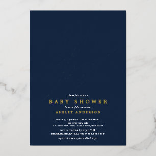 Oh Boy Baby Shower 箔招待状