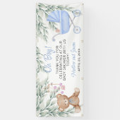 Oh Boy Baby Shower Backdropバナー 横断幕 (縦)