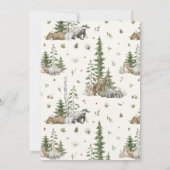 Oh Boy Baby Shower Bearly Wait Woodland Animals 招待状 (裏面)