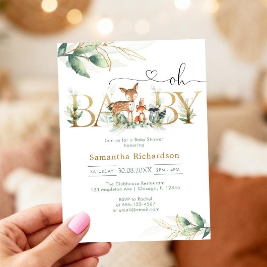 Oh Boy Baby Shower Invitation 招待状