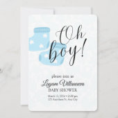 "Oh Boy" Baby Shower Invitation  招待状 (正面)