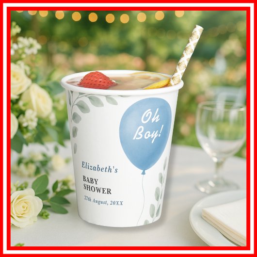 Oh Boy Baby Shower | Modern 紙コップ