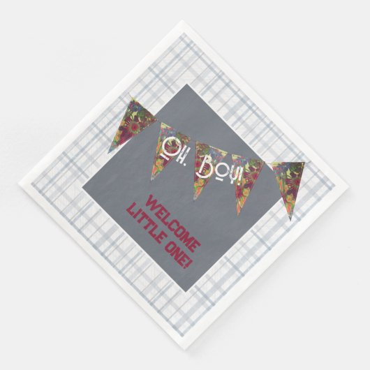 Oh, Boy! Baby shower napkins (コーナー)