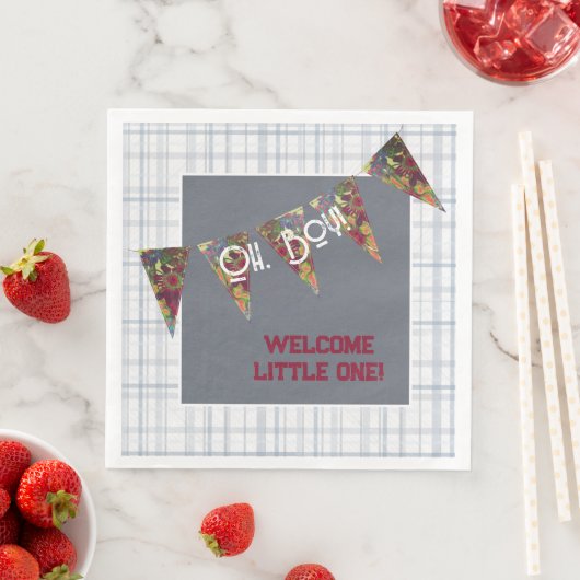 Oh, Boy! Baby shower napkins (インサイチュ)