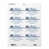Oh Boy Baby Shower Water Bottle ラベル (フルシート)