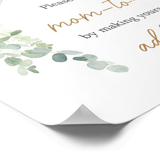 Oh Boy Balloon Baby Shower Envelope Station ポスター (角)