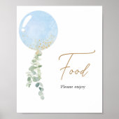 Oh Boy Balloon Baby Shower Food ポスター (正面)