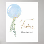 Oh Boy Balloon Baby Shower Pavies ポスター (正面)