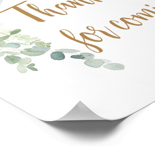 Oh Boy Balloon Baby Shower Thanks for 来's ポスター (角)