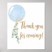 Oh Boy Balloon Baby Shower Thanks for 来's ポスター (正面)