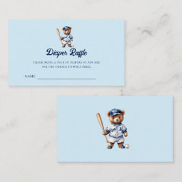 Oh Boy Baseball赤ちゃんシャワーおむつラッフルチケット エンクロージャーカード