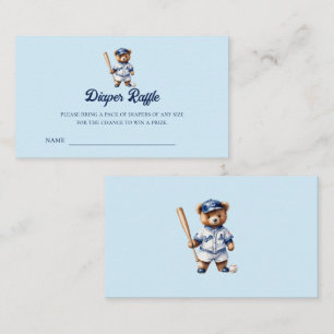 Oh Boy Baseball赤ちゃんシャワーおむつラッフルチケット エンクロージャーカード