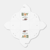 Oh Boy Bear Baby Shower フェイバーボックス (折り畳みなし)