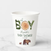Oh Boy Bear Baby Shower 紙コップ (正面)