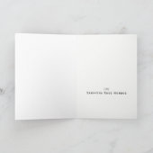 Oh Boy Black Mustache赤ちゃんシャワーありがとう サンキューカード (内部)