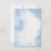 Oh Boy Blue Balloon Elephant Baby Shower サンキューカード (裏面)