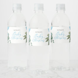 Oh Boy Blue Balloon Greenery赤ちゃんシャワー ペットボトルラベル