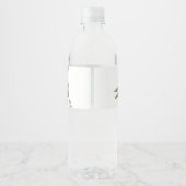 Oh Boy Blue Balloon Greenery赤ちゃんシャワー ペットボトルラベル (裏面)