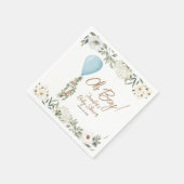 Oh Boy Blue Bohoバルーンベビーシャワー スタンダードカクテルナプキン (角)