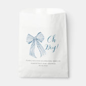 Oh Boy Blue Bow ベビーシャワー  フェイバーバッグ (正面)