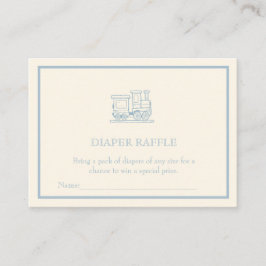 Oh boy Blue Ribbon Cute Elegant Diaper raffle エンクロージャーカード