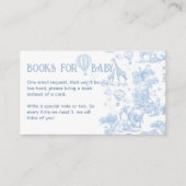 Oh Boy Blue Toile Safari赤ちゃんシャワーブック エンクロージャーカード (正面)