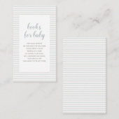 Oh Boy Boho Blue & Beigeミニマリストベビー エンクロージャーカード (正面/裏面)