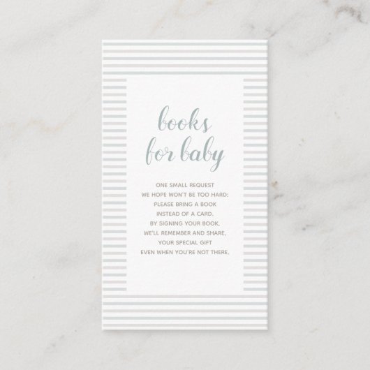 Oh Boy Boho Blue & Beigeミニマリストベビー エンクロージャーカード (正面)