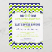 OH BOY BOW TIE Boy Baby Shower招待状 招待状 (正面/裏面)