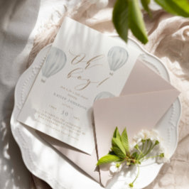 Oh Boy - Boy Baby Shower熱気球 招待状