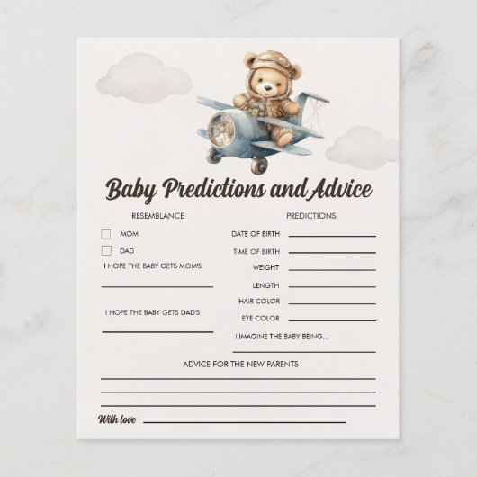 Oh Boy, Brown Bear Baby shower boy (正面)