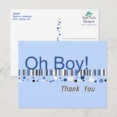 Oh Boy Dots and ストライプTriproud Youポストカード ポストカード (正面/裏面)