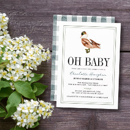 Oh Boy Duck/MallardクラシックBoy Baby Shower 招待状