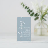 Oh Boy Dusty Blue Books for Baby Shower エンクロージャーカード (スタンド正面)
