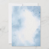 Oh Boy Eucalyptus Baby Shower Blue Balloon   招待状 (裏面)