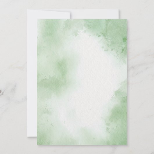 Oh Boy Eucalyptus Balloon Greenery Baby Shower 招待状 (裏面)