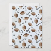 Oh Boy Football Boy Baby Shower 招待状 (裏面)