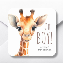 Oh Boy Giraffe Baby Showerの特典 スクエアシール