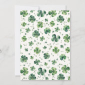 Oh Boy Green Shamrock St. Patricks Day Baby Shower 招待状 (裏面)