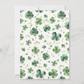 Oh Boy Green Shamrock St. Patricks Day Baby Shower 招待状 (裏面)