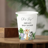 Oh Boy Greeneryジャングルサファリベイビーシャワー 紙コップ